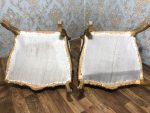 Zeltēts Luija XV salona komplekts ar ziedu gobelēnu, liela izmēra sofa + 2 lieli krēsli ar roku balstiem, (224) - Image 11