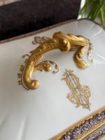 Antique porcelain tureen with gold initials — France "1878 MEDE D'OR PARIS" — Gold Medal at the World Exhibition (6949) - Image 4