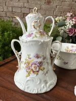 Grezns un Liels Limožas Porcelāna Kafijas un Tējas Servīzes Komplekts (fine antique French Limoges porcelain set) — Historisma stilā, (3655) - Image 15