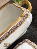 Antique porcelain tureen with gold initials — France "1878 MEDE D'OR PARIS" — Gold Medal at the World Exhibition (6949) - Image 11