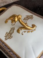Antique porcelain tureen with gold initials — France "1878 MEDE D'OR PARIS" — Gold Medal at the World Exhibition (6949) - Image 3