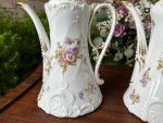 Grezns un Liels Limožas Porcelāna Kafijas un Tējas Servīzes Komplekts (fine antique French Limoges porcelain set) — Historisma stilā, (3655) - Image 22