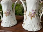 Grezns un Liels Limožas Porcelāna Kafijas un Tējas Servīzes Komplekts (fine antique French Limoges porcelain set) — Historisma stilā, (3655) - Image 27