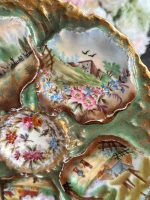 izsmalcināts, apgleznots porcelāna šķīvis austerēm, neliela izmēra (6940) - Image 8