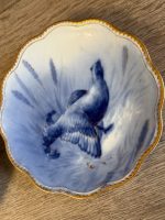 2gab Porcelāna šķīvji ar roku gleznotu medību putnu — Tressemanes & Vogt, Limoges, Francija, ap 1882.–1919. gads, neliela izmēra (5806) - Image 4