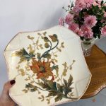 Porcelāna Trauks ar Ziediem, Vidēja Izmēra (5056)