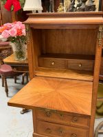 Haute commode - Secrétaire, avec tiroirs et plateau de travail rabattable (5467) – Image 6