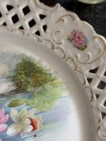 Antīks porcelāna kūku šķīvis ar gulbjiem — Austro-Ungārijas impērija (Antique Porcelain Cake Stand) (6866) - Image 8