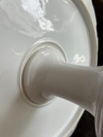 Antīks porcelāna kūku šķīvis ar gulbjiem — Austro-Ungārijas impērija (Antique Porcelain Cake Stand) (6866) - Image 10