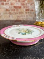 porcelāna kūku šķīvis ar zelta krāsas iniciāļiem un ziedu motīvu, neliela izmēra (7265) - Image 6