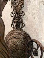 Bra Bronzas sienas lampa, femme-fleur figūra, kristāli — Jūgendstils, Francija, ap 1900. g. (6076) - Image 10