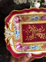 Neliels antīks porcelāna trauks ar ziediem — Francija (Antique Porcelain Dish) (6868) - Image 3