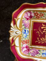 Neliels antīks porcelāna trauks ar ziediem — Francija (Antique Porcelain Dish) (6868) - Image 6