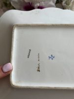 Neliels antīks porcelāna trauks ar ziediem — Francija (Antique Porcelain Dish) (6868) - Image 7