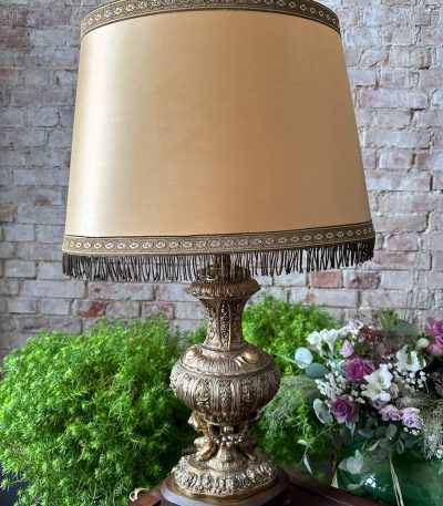 Meget Stor Bordlampe, Metal, Tung (3648)