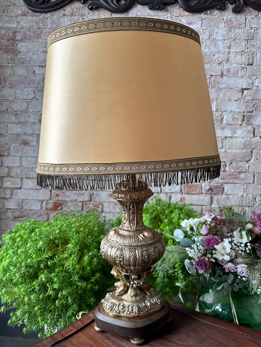 Ļoti Liela Izmēra Galda Lampa, Metāla, Smaga (3648) - Image 1
