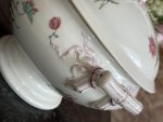Porcelāna pusdienu servīze ar ziediem — "HACHE, JULLIEN & Cie, VIERZON, PARIS", 1878 MEDE D'OR PARIS - zelta medaļa pasaules izstādē (Antique Porcelain Dinner Service) (6895) - Image 14