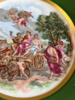 2gab porcelāna šķīvji tumši zaļā/zelta krāsā, neliela izmēra (7286) - Image 7