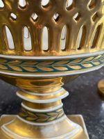 porcelāna vāze tumši zaļā/zelta krāsā, vidēja izmēra (7287) - Image 5