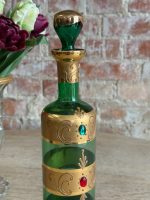 Itāļu Murano Stikla, Zaļa Pudele ar Korķi, Vidēja Izmēra (5626) - Image 3