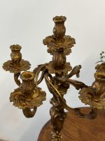Grezns un Monumentāls Bronzas Kandelabrs 6 Svecēm — Neorokoko stilā, (Grand Bronze Rococo Candelabra for Six Candles — Neo-Rococo Style) (5066) - Image 5