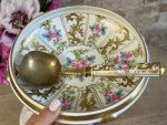 Napoleona III laikmeta porcelāna salātu bļoda ar karoti (5828) - Image 5