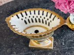 porcelāna vāze tumši zaļā/zelta krāsā, vidēja izmēra (7287) - Image 11