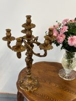 grand bronze rococo candelabra for six candles