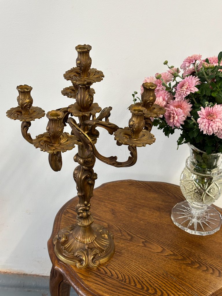 IMG_5195 grand bronze rococo candelabra for six candles