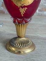 Itālijas Murano stikla karafe rubīna sarkanā krāsā ar ziedu motīviem (Tre Fuochi), Vidēja Izmēra (5590) - Image 6