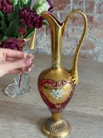Itālijas Murano stikla karafe rubīna sarkanā krāsā ar ziedu motīviem (Tre Fuochi), Vidēja Izmēra (5590) - Image 13