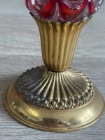 Itālijas Murano stikla karafe rubīna sarkanā krāsā ar ziedu motīviem (Tre Fuochi), Vidēja Izmēra (5590) - Image 9
