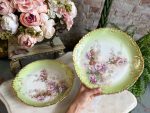 Porcelāna Šķīvji ar Ziedu Motīviem, Vidēji Liela Izmēra (4914)