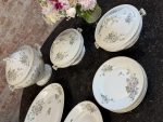 Silēzijas porcelāna pusdienu servīze ar meža ziedu motīvu — Historisms (6856) – Bild 4
