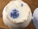 Porcelāna piena krūze ar šķīvi - tumši zilā un baltā krāsā (250) - Image 7
