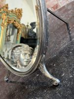 liela izmēra galda xpogulis ar facetu, sudraba krāsas rāmī ar koka aizmuguri (7272) - Image 13