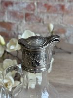 Eleganta stikla vīna karafe ar reljefu sudrabotu vāciņu — historisma stilā, (Elegant Glass Claret Jug with Silver-Plated Mount — Historism Style) (5652) - Image 9