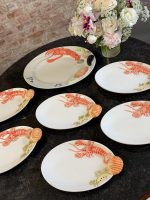 Set of 6 Lobster Plates and 1 Large Serving Platter (6858) - Image 2