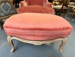 Atpūtas krēsls ar pufu — Luija XV stilā (French Louis XV Style Bergère Armchair with Ottoman) (4617) - Image 7