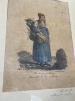 Zīmējums, zelta krāsas rāmī ar stiklu, vidēji maza izmēra (3308) - Image 3