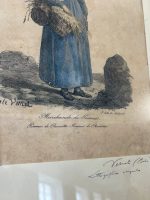 Zīmējums, zelta krāsas rāmī ar stiklu, vidēji maza izmēra (3308) - Image 4