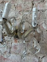 bra sienas lampa 3 spuldzēm ar lieliem, smagiem kristāliem, vidēja izmēra (6765) - Image 6