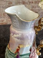 porcelāna krūka pasteļtoņos ar zelta krāsas detalizāciju, liela izmēra (7193) - Image 11