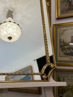 zelta krāsas spogulis, ar interesantu spoguļa rāmi, vidēji liela izmēra (6094) - Image 13
