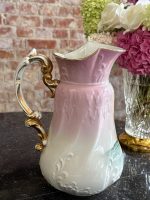 porcelāna krūka pasteļtoņos ar zelta krāsas detalizāciju, liela izmēra (7193) - Image 10
