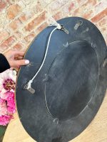 Apgleznots koka spogulis ar ziedu motīviem — ovāla forma (Hand Painted Floral Wooden Mirror — Oval Shape) (5793) - Image 13