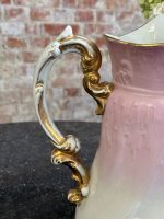 porcelāna krūka pasteļtoņos ar zelta krāsas detalizāciju, liela izmēra (7193) - Image 9