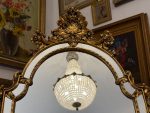 zelta krāsas spogulis, ar interesantu spoguļa rāmi, vidēji liela izmēra (6094) - Image 8
