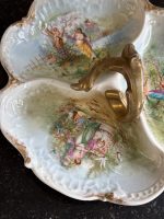 porcelāna trio trauks pasteļtoņos ar zelta krāsas akcentiem, vidēja izmēra (7285) - Image 5