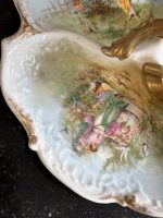 porcelāna trio trauks pasteļtoņos ar zelta krāsas akcentiem, vidēja izmēra (7285) - Image 8